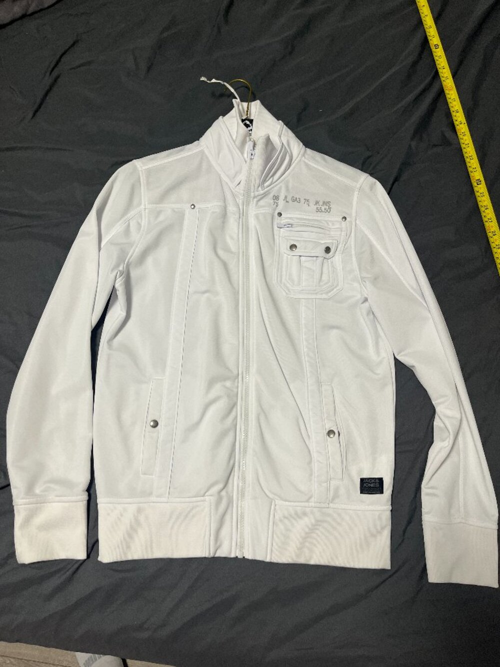 Men's White Zip-Up Jacket